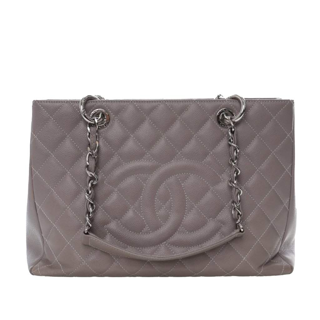 Chanel Caviar Grand Shopping Tote MultiColor Leather Very good - Front View