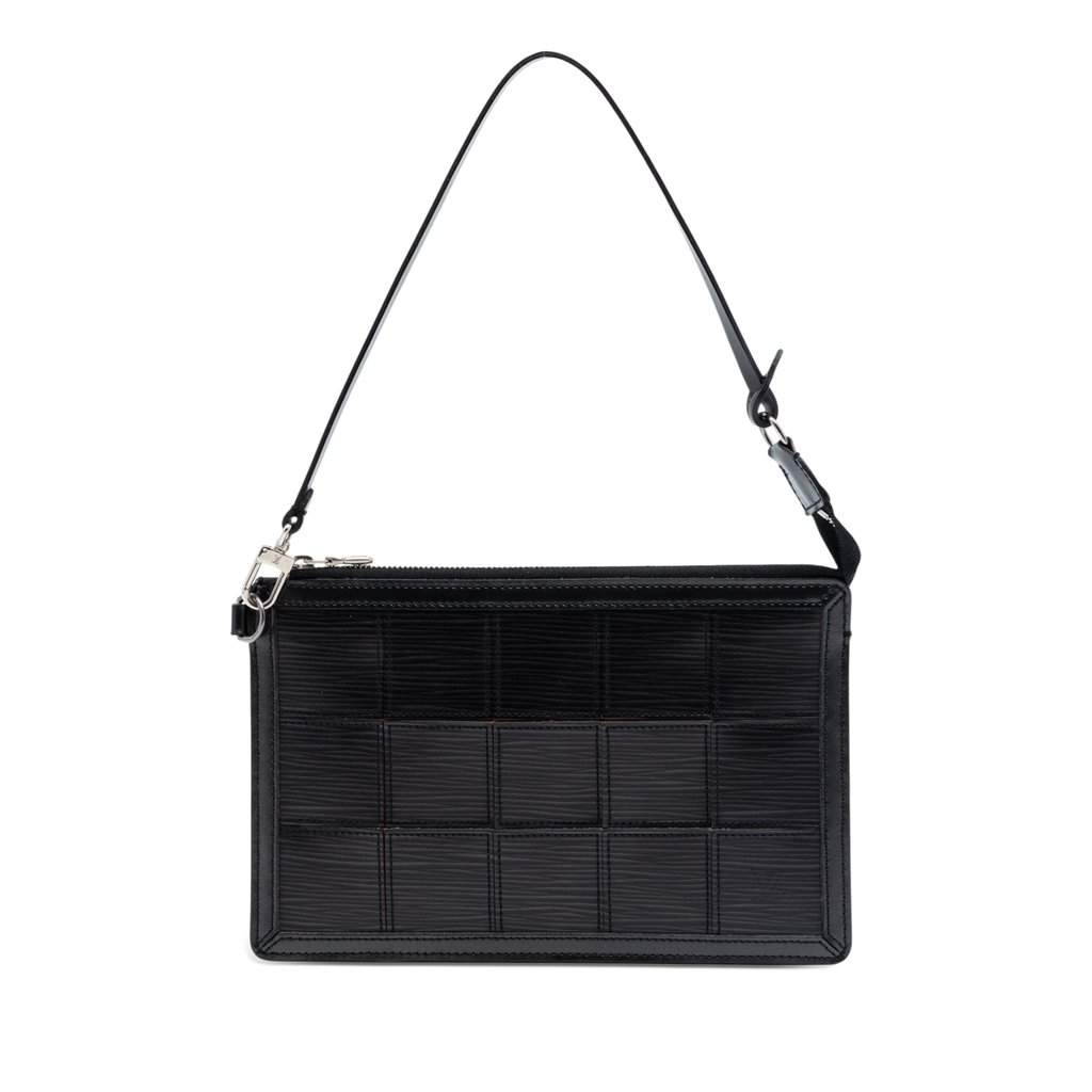 Louis Vuitton Epi Stretch Delmonico Pochette Black Leather Very good condition - Front View