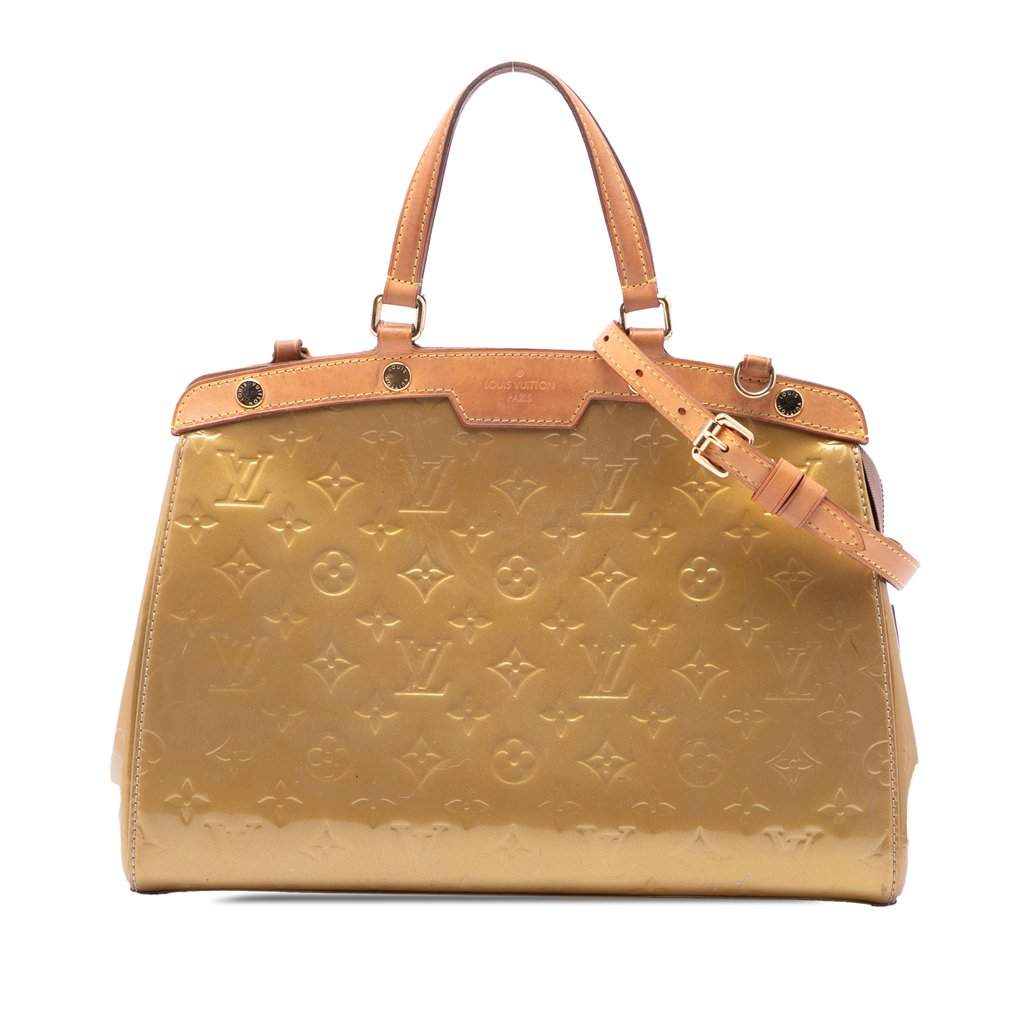 Louis Vuitton Monogram Vernis Brea MM Gold Leather Very good condition - Front View