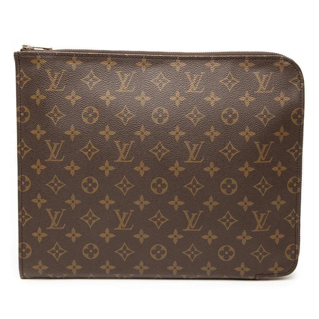 Louis Vuitton Monogram Poche Documents Portfolio 30 Brown Very good - Front View