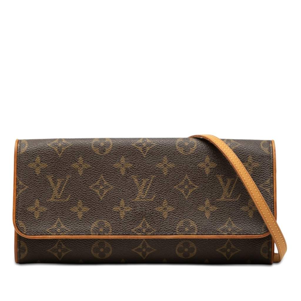 Louis Vuitton Monogram Pochette Twin GM Brown Very good condition - Front View