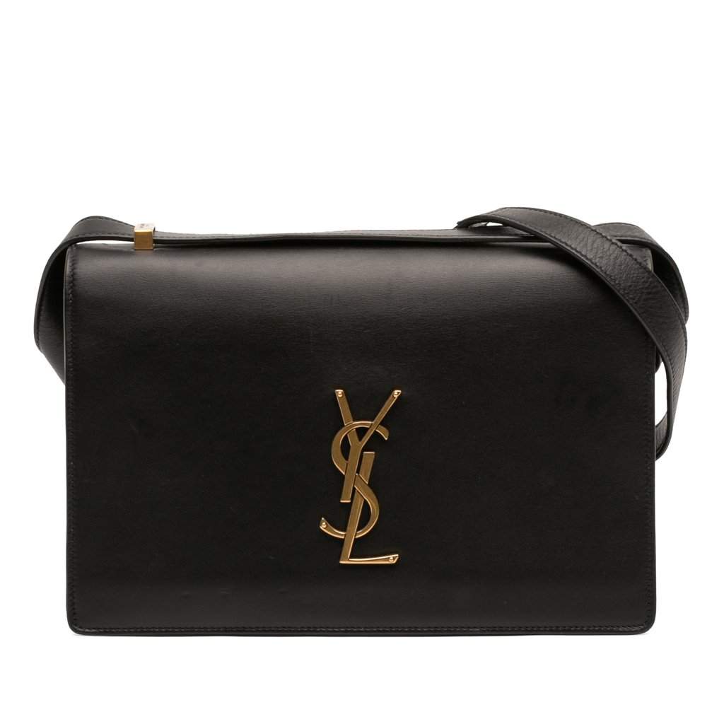 Saint Laurent Small Calfskin Dylan Crossbody Black Leather Very good - Front View