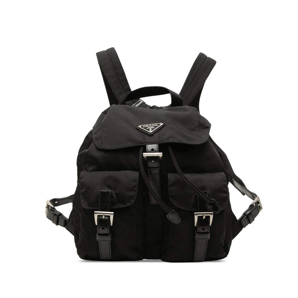 Prada Tessuto Backpack Black Good - Front View