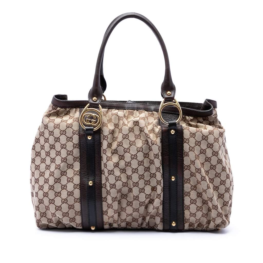 Gucci GG Canvas Interlocking G Tote Beige Very good condition - Front View