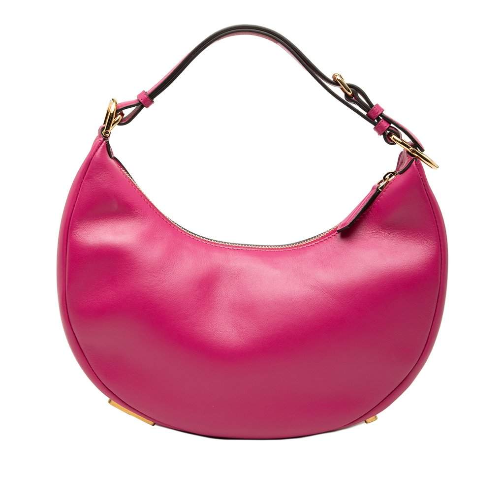 Fendi Small Leather Fendigraphy Hobo Pink Leather Very good condition - Front View