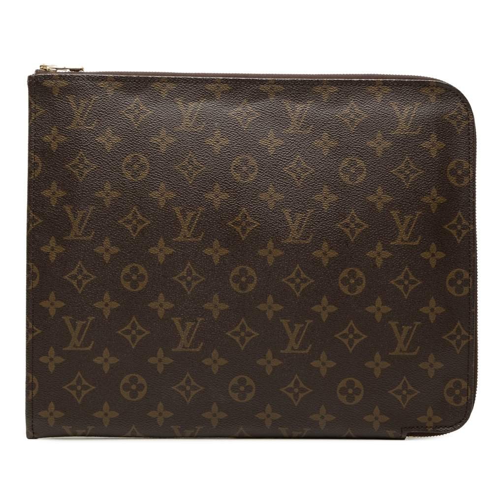 Louis Vuitton Monogram Poche Documents Portfolio 30 Brown Very good - Front View