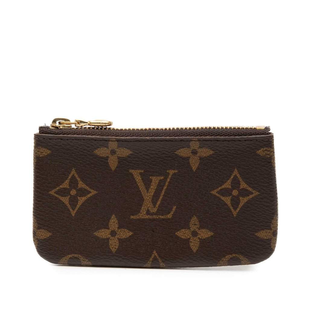 Louis Vuitton Monogram Pochette Cles Brown Leather Very good condition - Front View