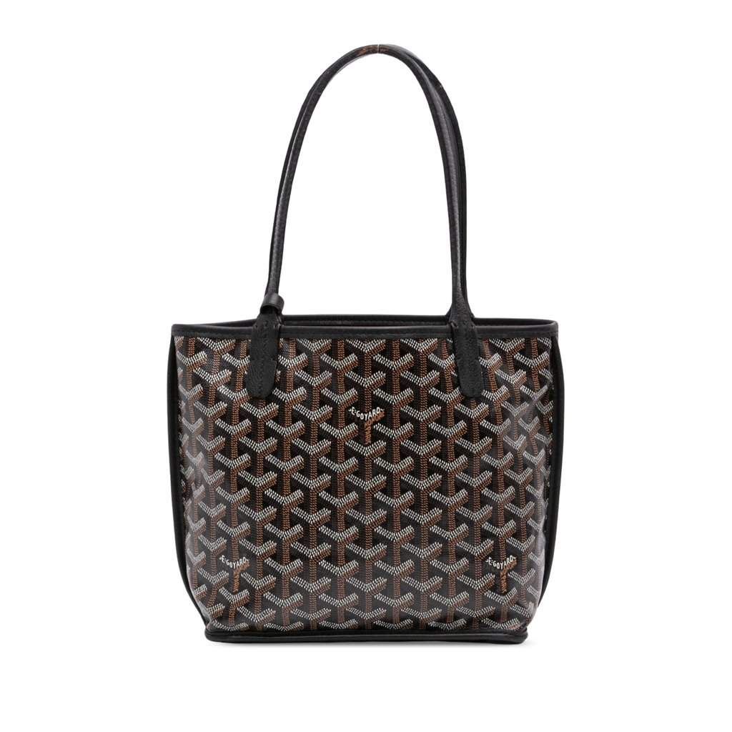 Goyard Mini Goyardine Reversible Anjou Black Good - Front View