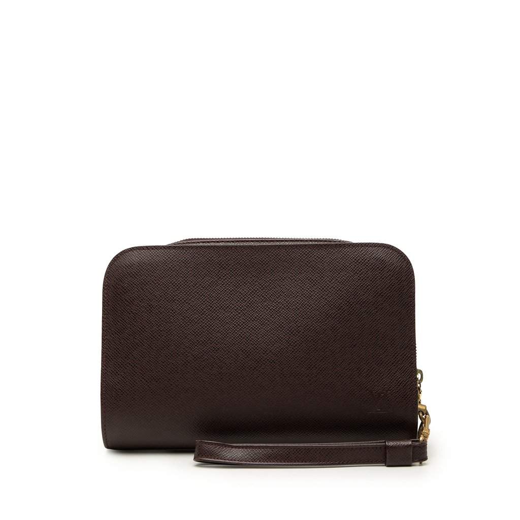 Louis Vuitton Taiga Pochette Baikal Brown Leather Good - Front View