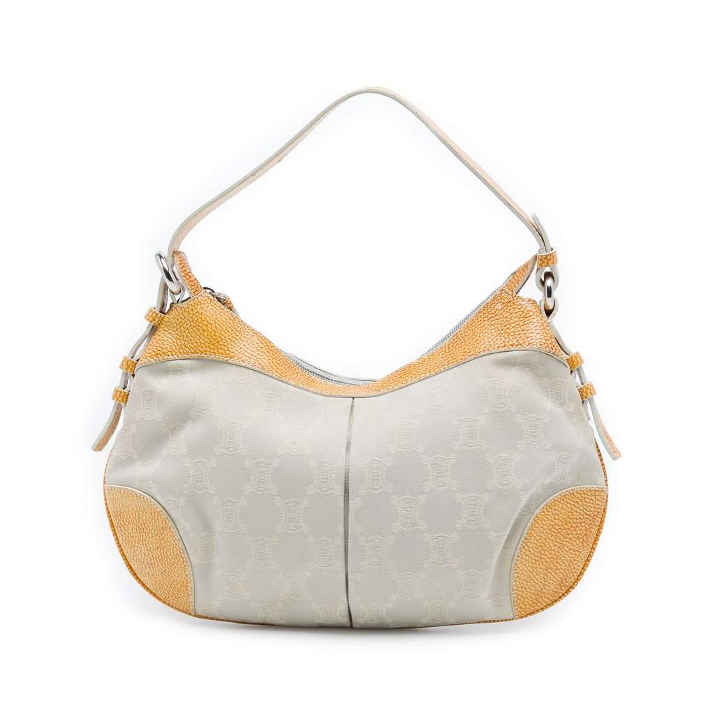 Celine Macadam Denim Hobo Blue Good - Front View