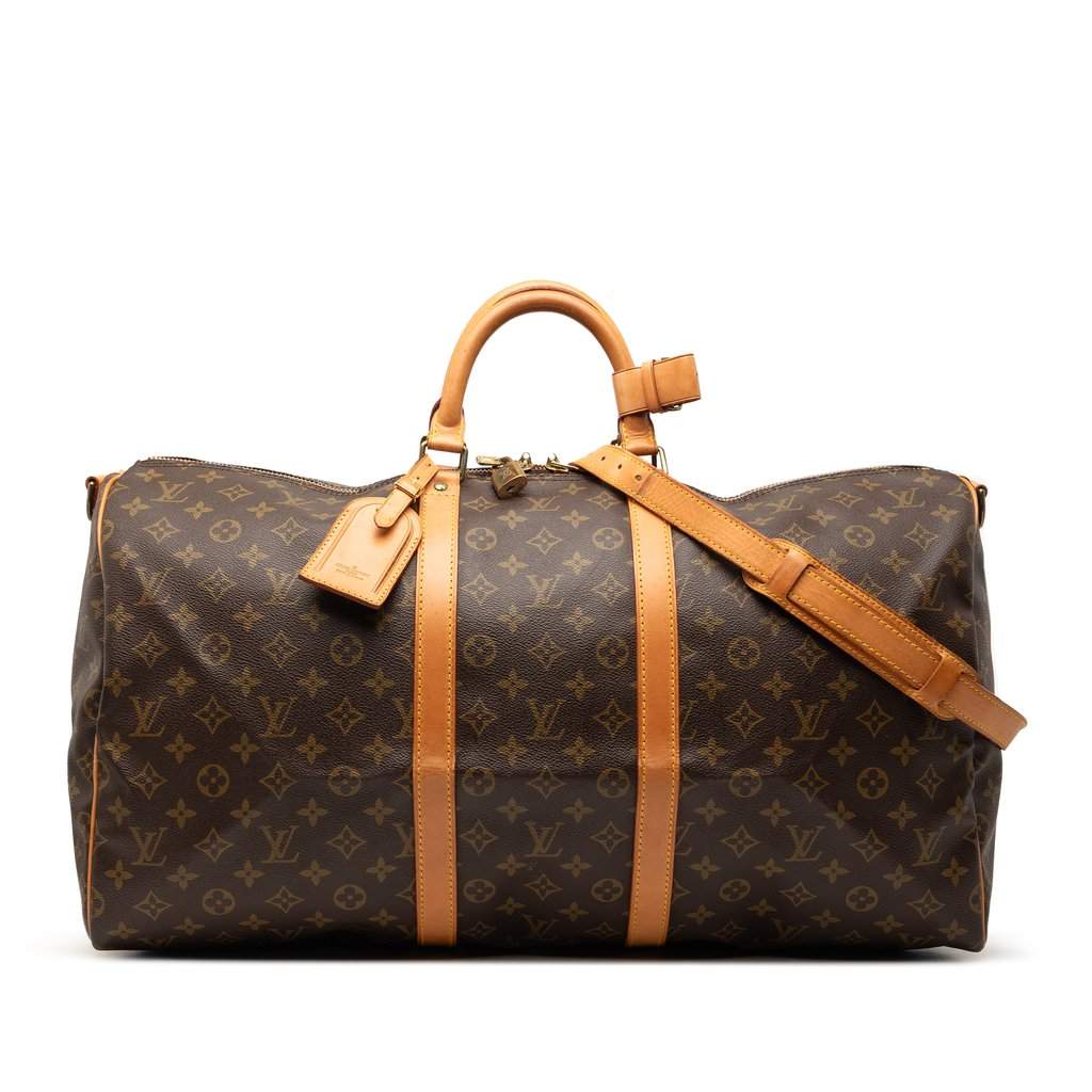 Louis Vuitton Monogram Keepall Bandouliere 55 Brown Very good condition - Front View