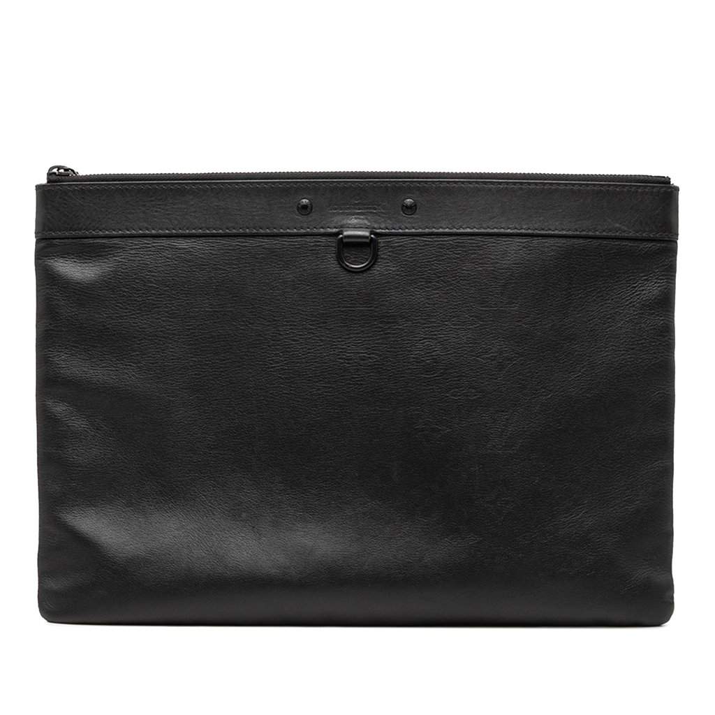 Louis Vuitton Monogram Shadow Discovery Pochette Black Leather Very good condition - Front View