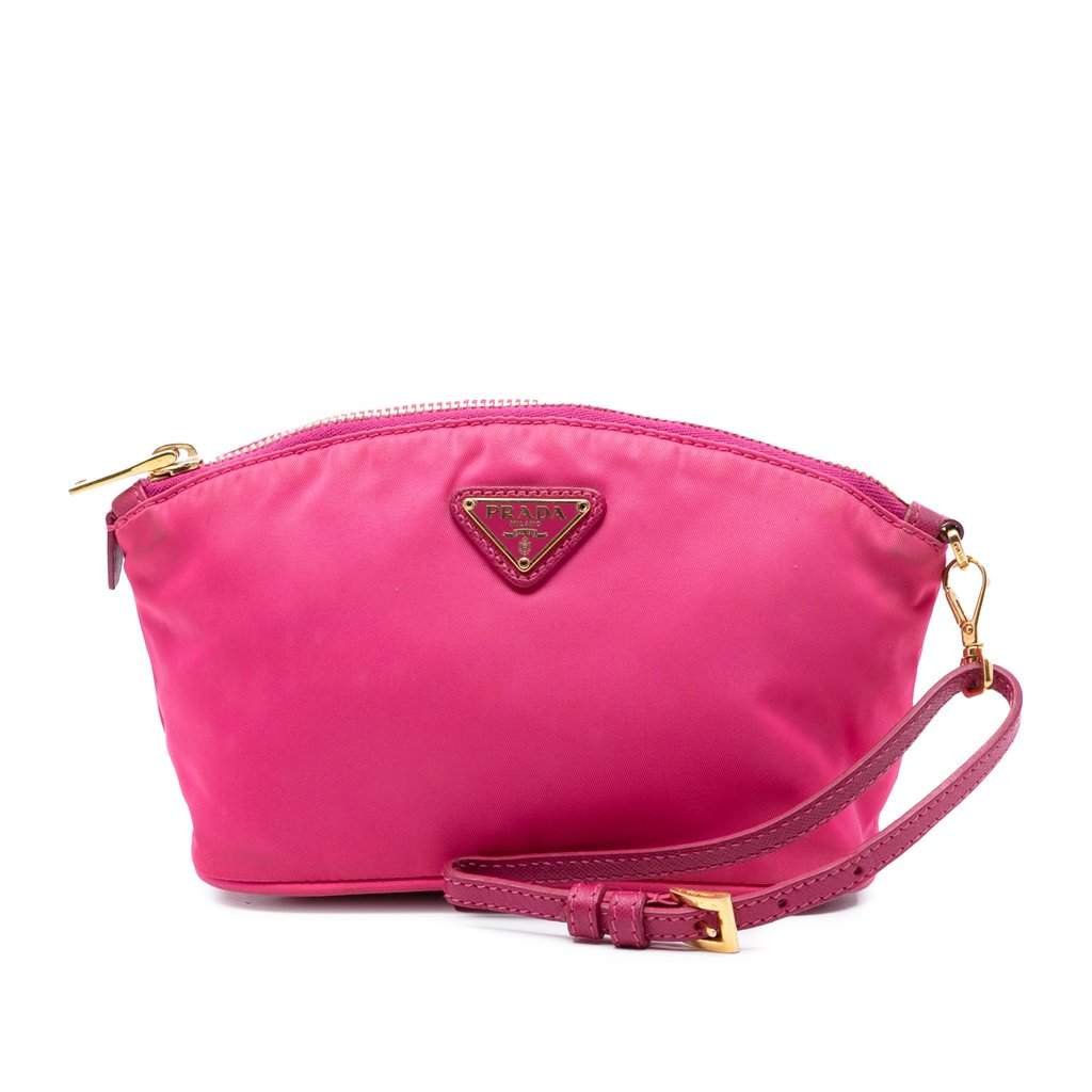 Prada Tessuto Pouch Pink Very good - Front View