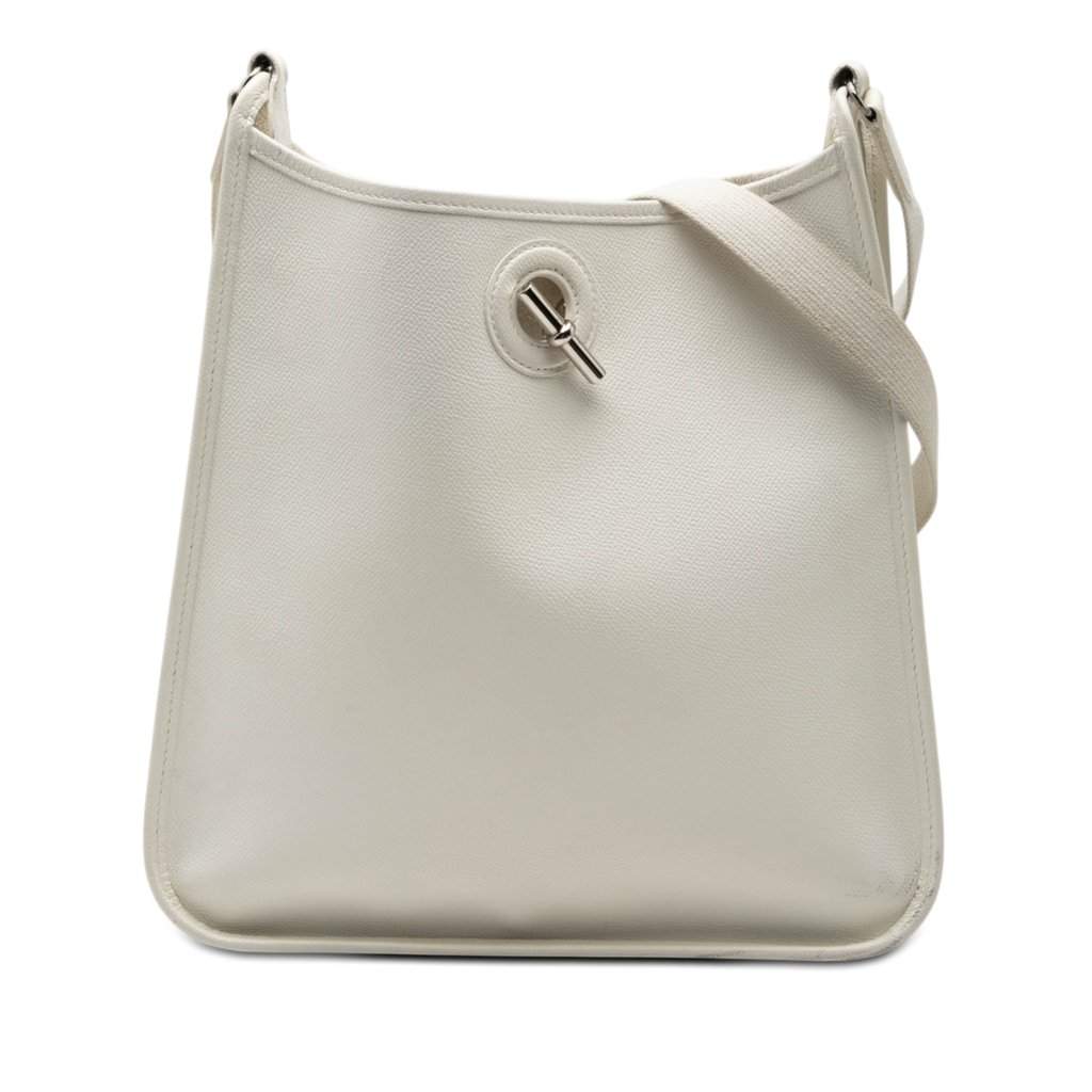 Hermès Epsom Vespa PM White Leather Very good condition - Front View