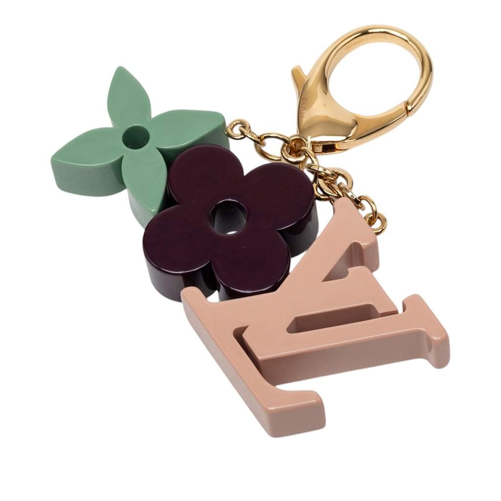 Louis Vuitton Resin Play Time Monogram Key Chain and Bag Charm Pink Plastic Very good condition - Front View