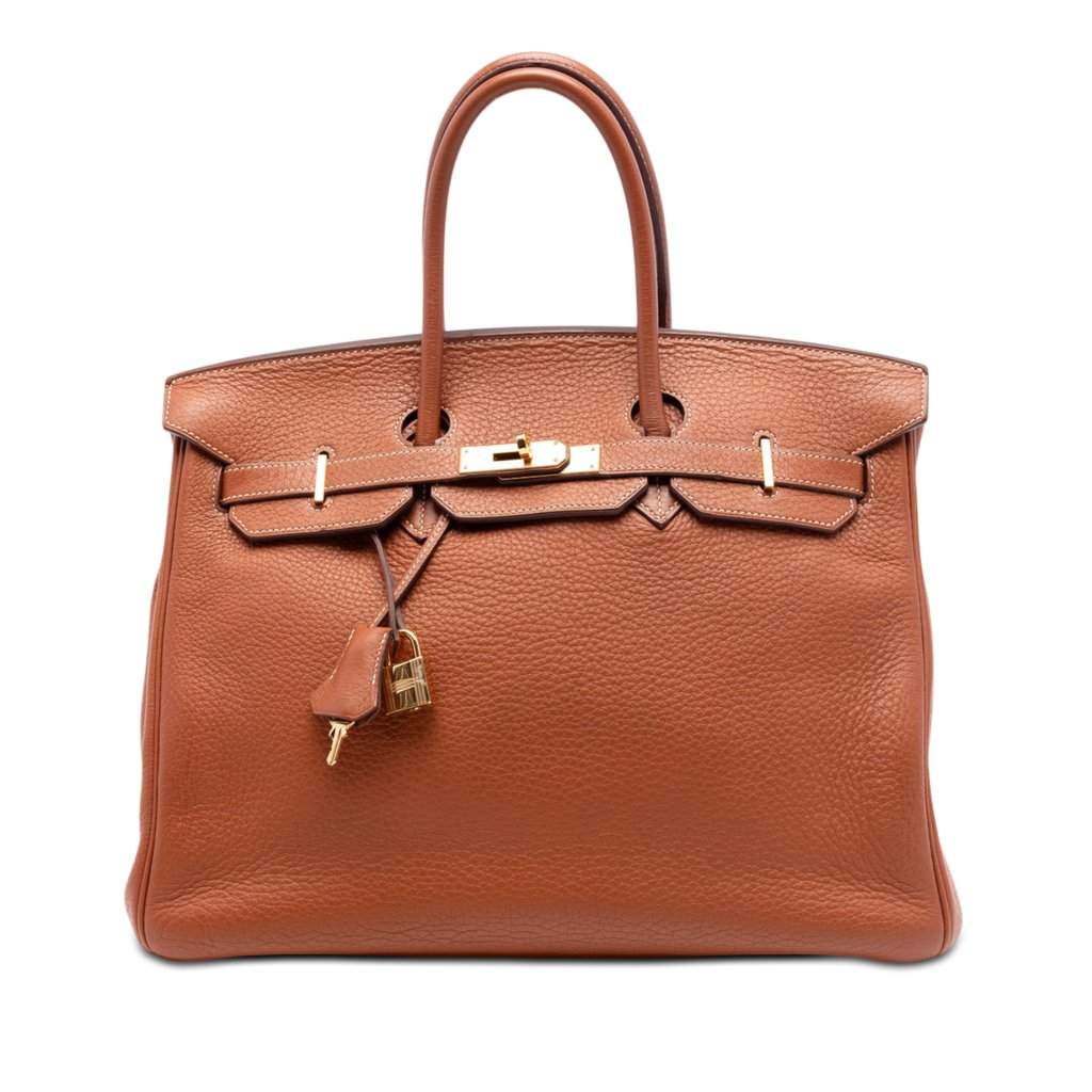 Hermès Togo Birkin Retourne 35 Brown Leather Very good condition - Front View