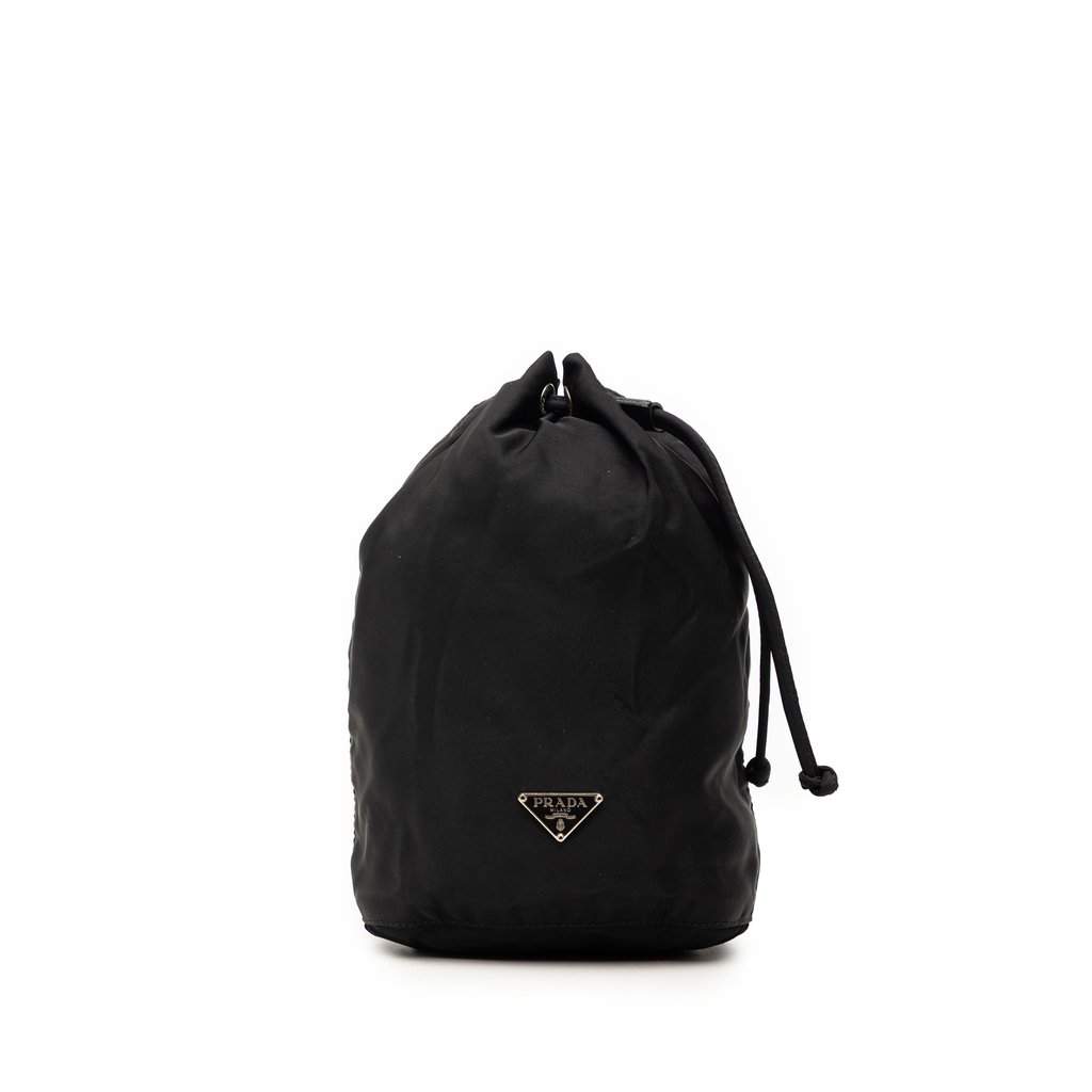 Prada Tessuto Drawstring Pouch Black Very good condition - Front View