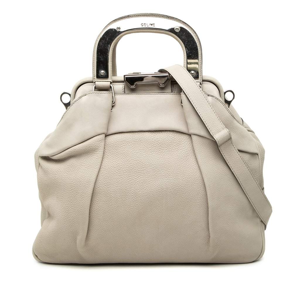 Celine Grained Calfskin Soft Frame Doctor Bag MultiColor Leather Very good condition - Front View