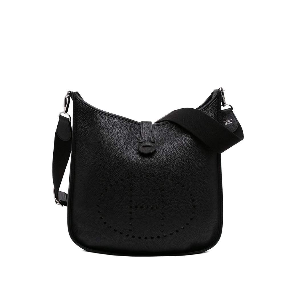 Hermès Clemence Evelyne III 33 Black Leather Very good - Front View