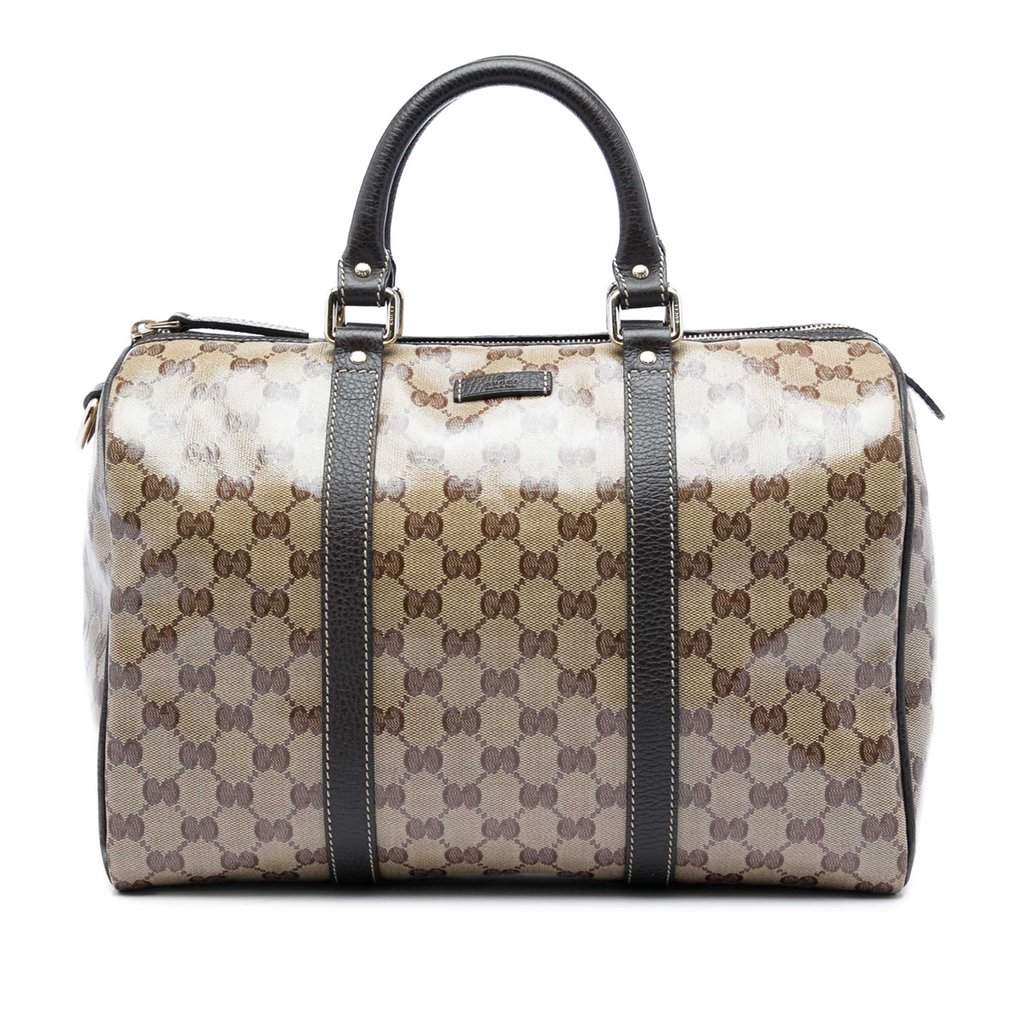 Gucci Medium GG Crystal Joy Boston Bag Beige Very good - Front View