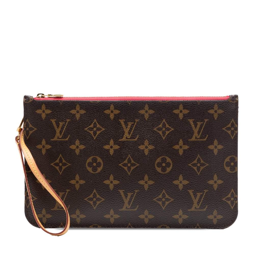 Louis Vuitton Monogram Neverfull MM Pouch Brown Very good condition - Front View