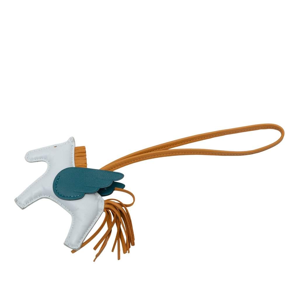 Hermès Milo Lambskin and Swift GriGri Rodeo Pegase Bag Charm PM MultiColor Leather Very good condition - Front View