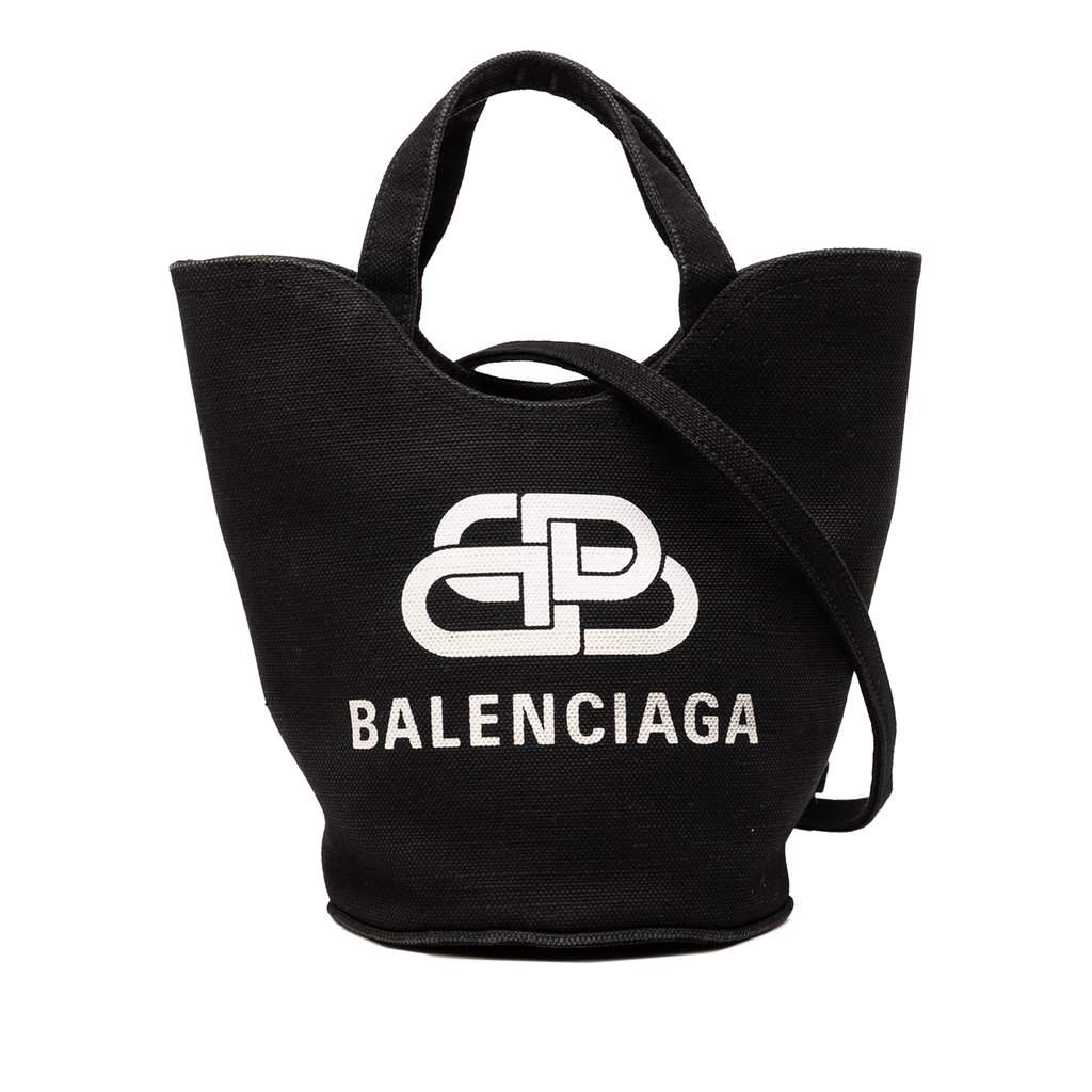 Balenciaga Canvas Wave Tote XS Black Very good condition - Front View