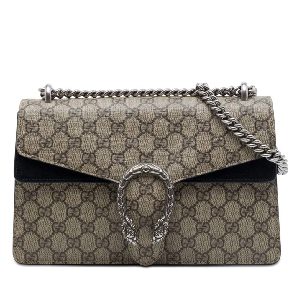 Gucci Medium GG Supreme Dionysus Shoulder Bag Beige Very good - Front View