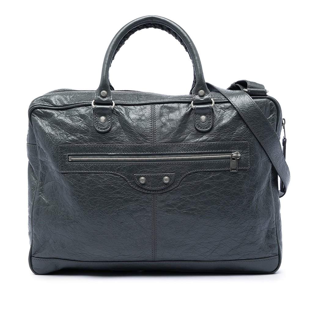 Balenciaga Mini Lambskin Motocross Classic Folder Business Bag MultiColor Leather Very good condition - Front View