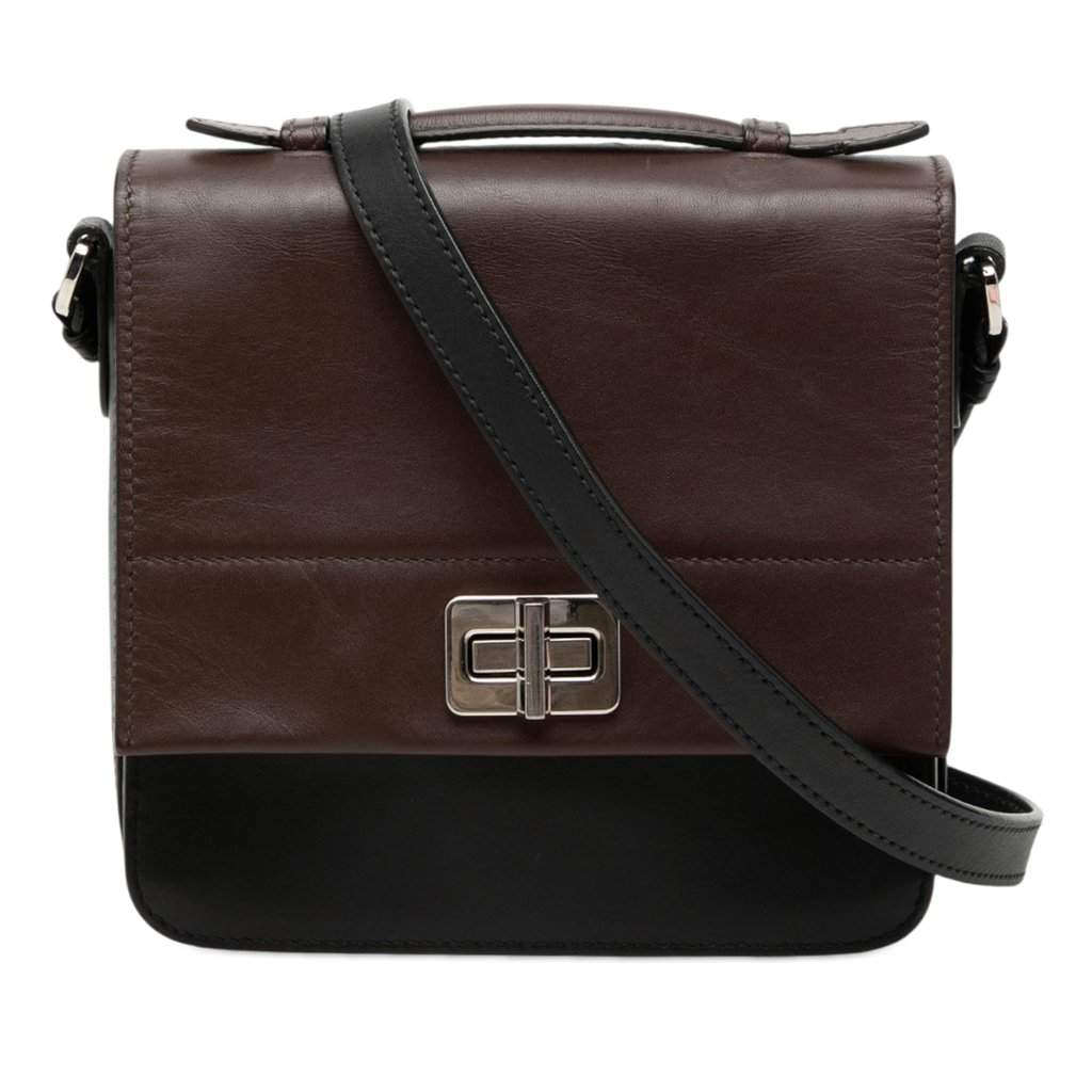 Prada Bicolor City Calf Satchel Black Leather Very good condition - Front View