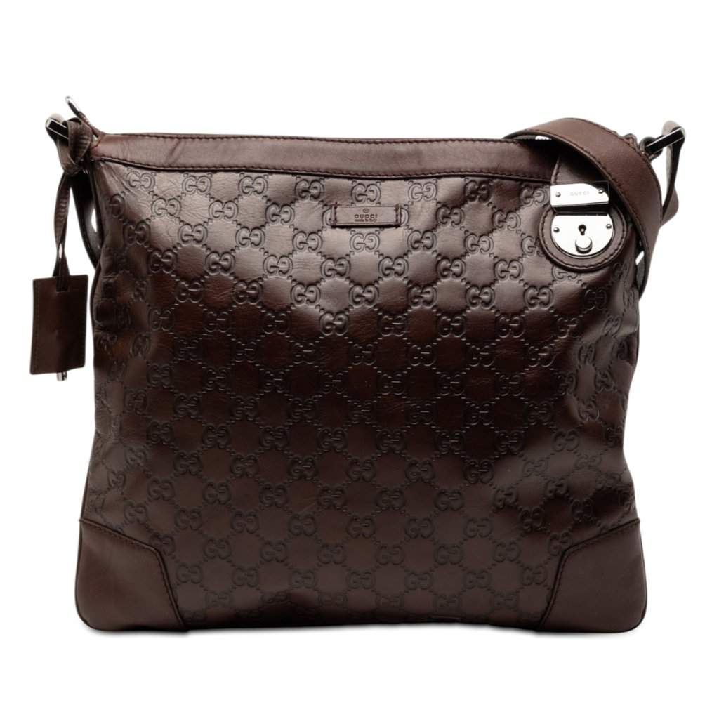 Gucci Guccissima Crossbody Brown Leather Very good condition - Front View