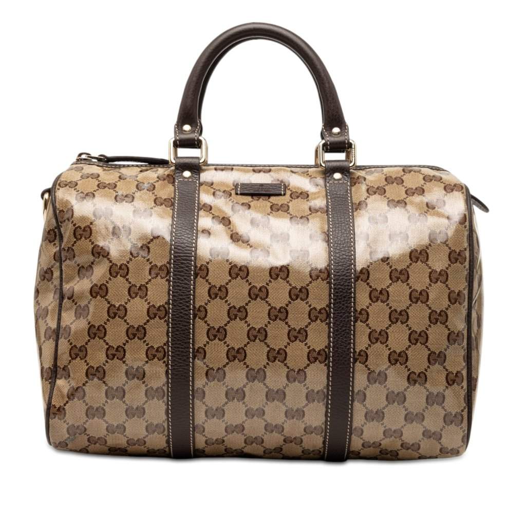 Gucci Medium GG Crystal Joy Boston Bag Beige Very good - Front View