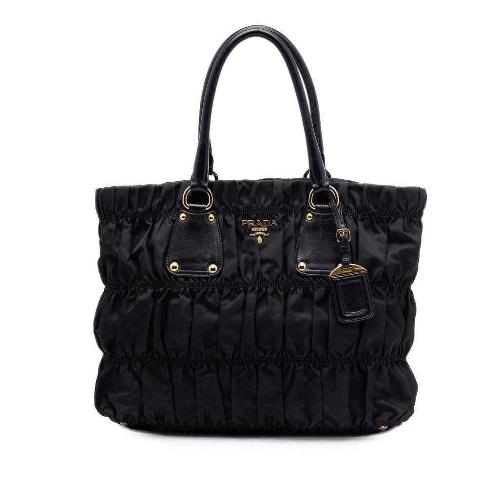 Prada Tessuto Gaufre Tote Black Very good condition - Front View
