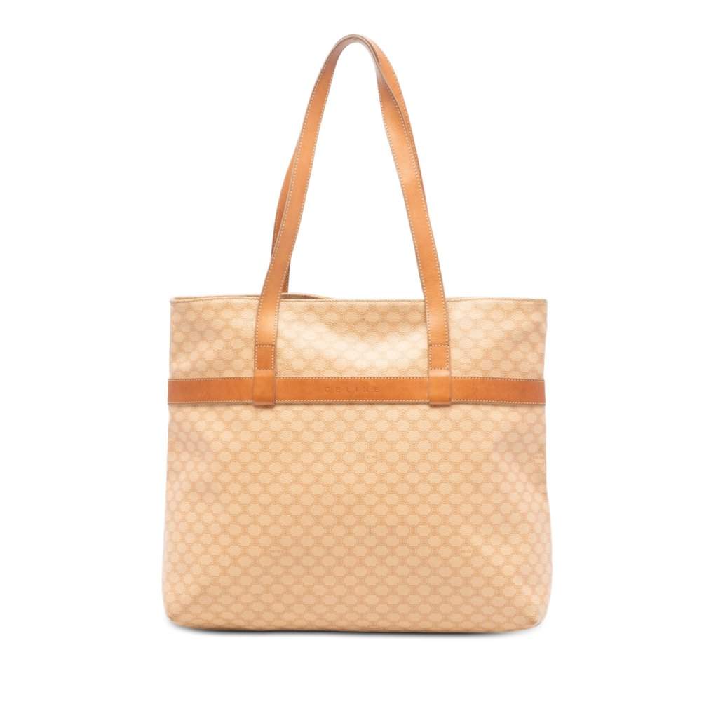 Celine Macadam Coated Canvas Tote Beige Very good condition - Front View
