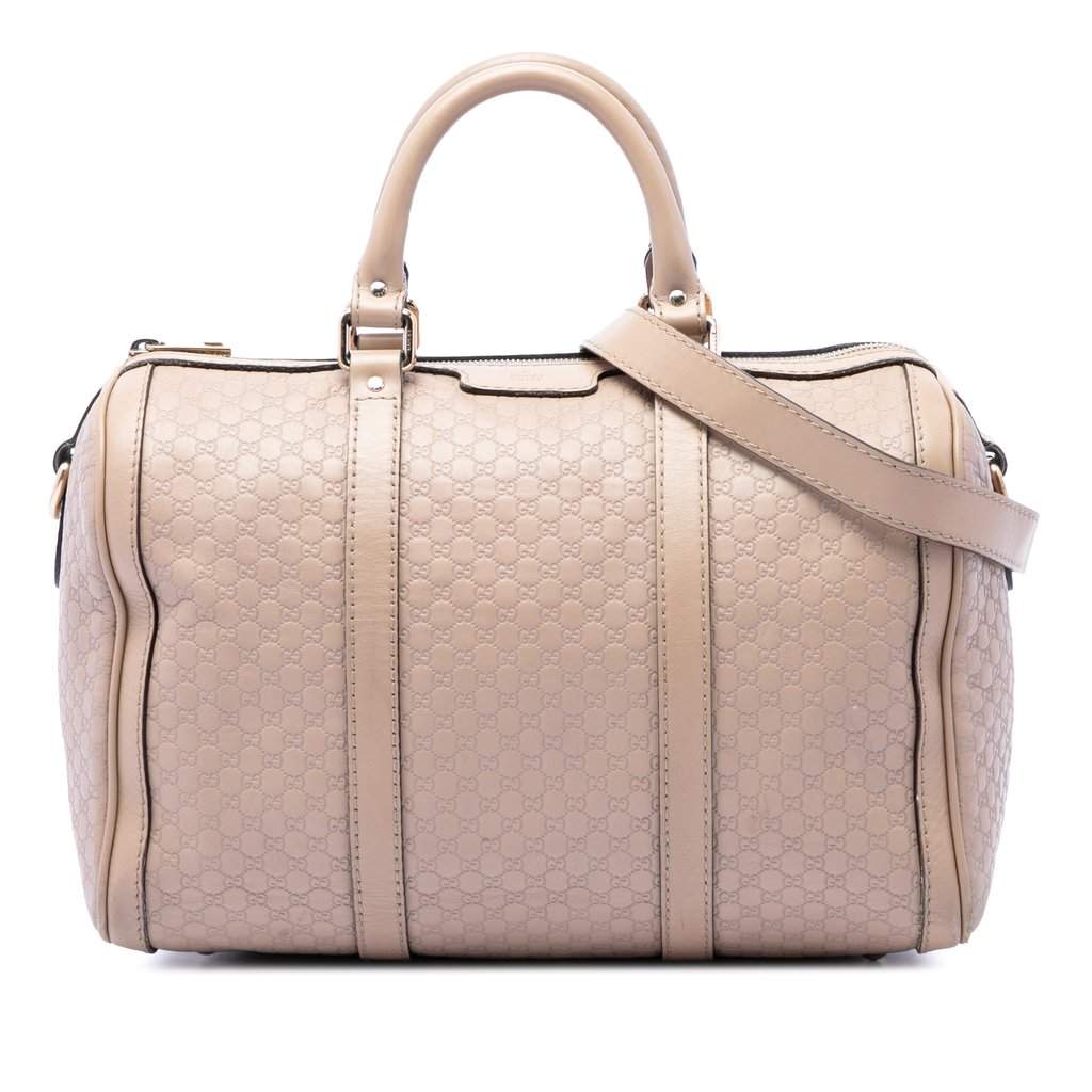 Gucci Medium Microguccissima Joy Boston Bag Brown Leather Very good - Front View