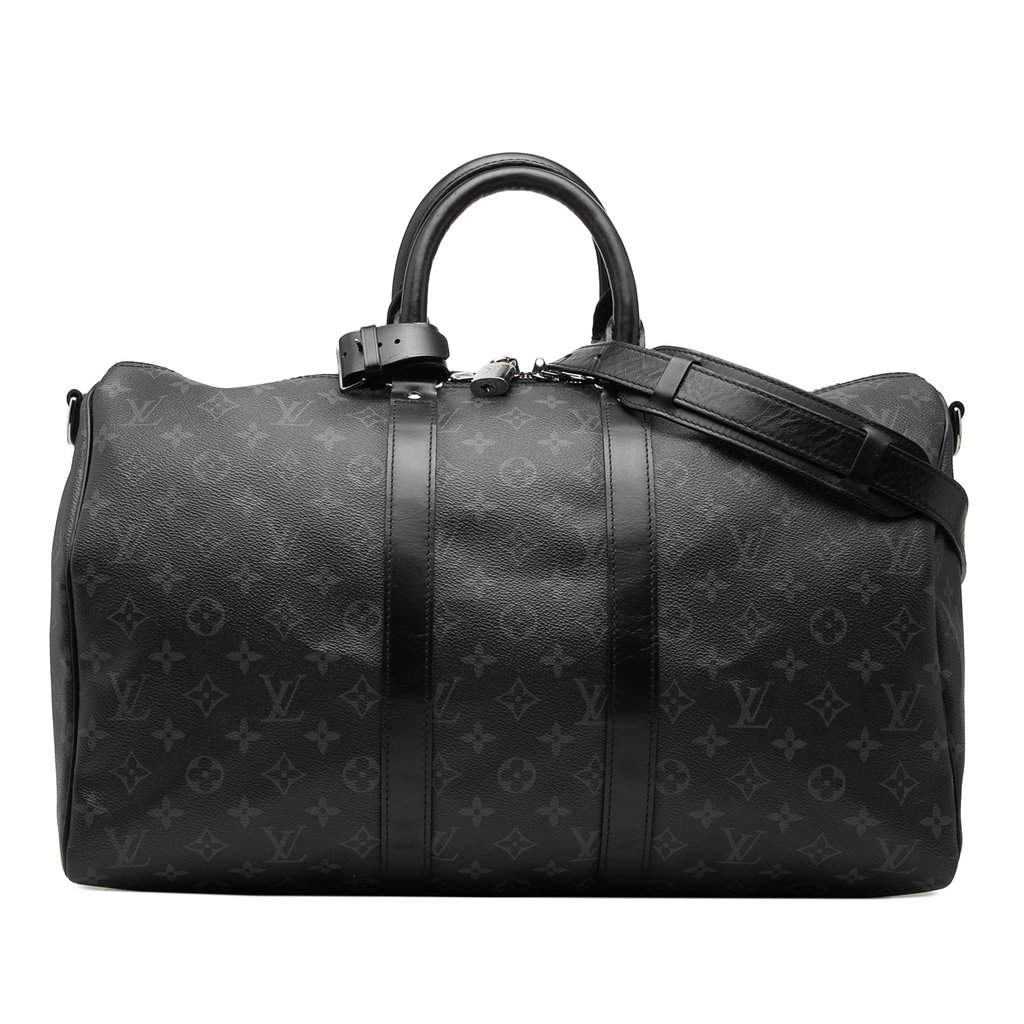 Louis Vuitton Monogram Eclipse Keepall Bandouliere 45 Black Very good condition - Front View