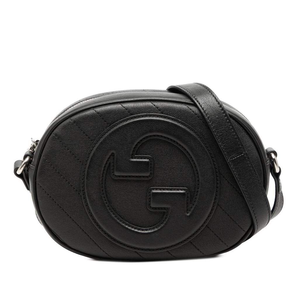 Gucci Mini Matelasse Calfskin Blondie Crossbody Black Leather Very good - Front View
