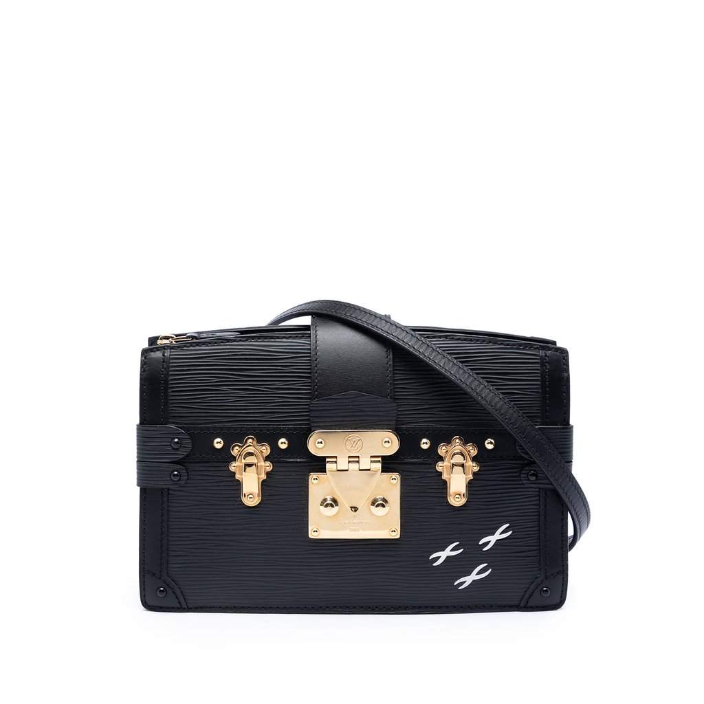 Louis Vuitton Epi Trunk Clutch Black Leather Very good condition - Front View