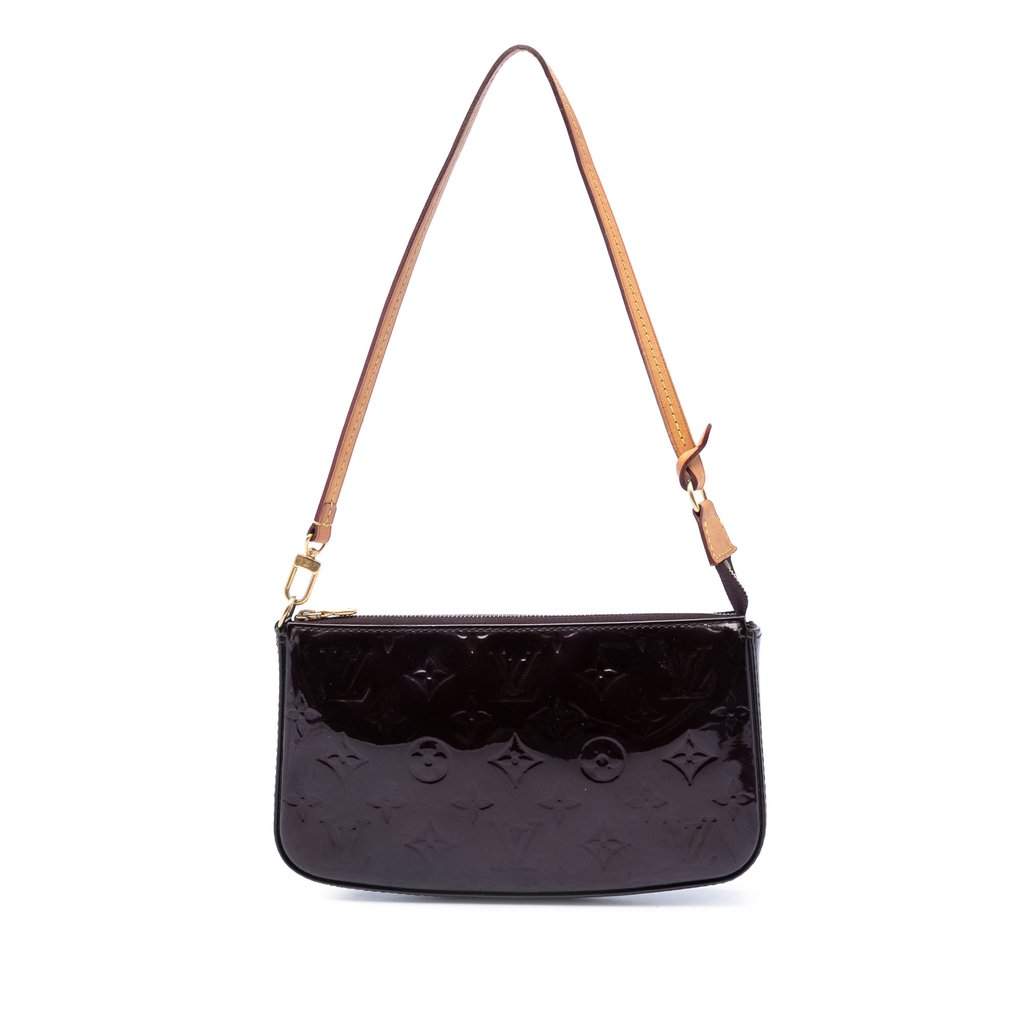Louis Vuitton Monogram Vernis Pochette Accessoires Purple Leather Very good condition - Front View