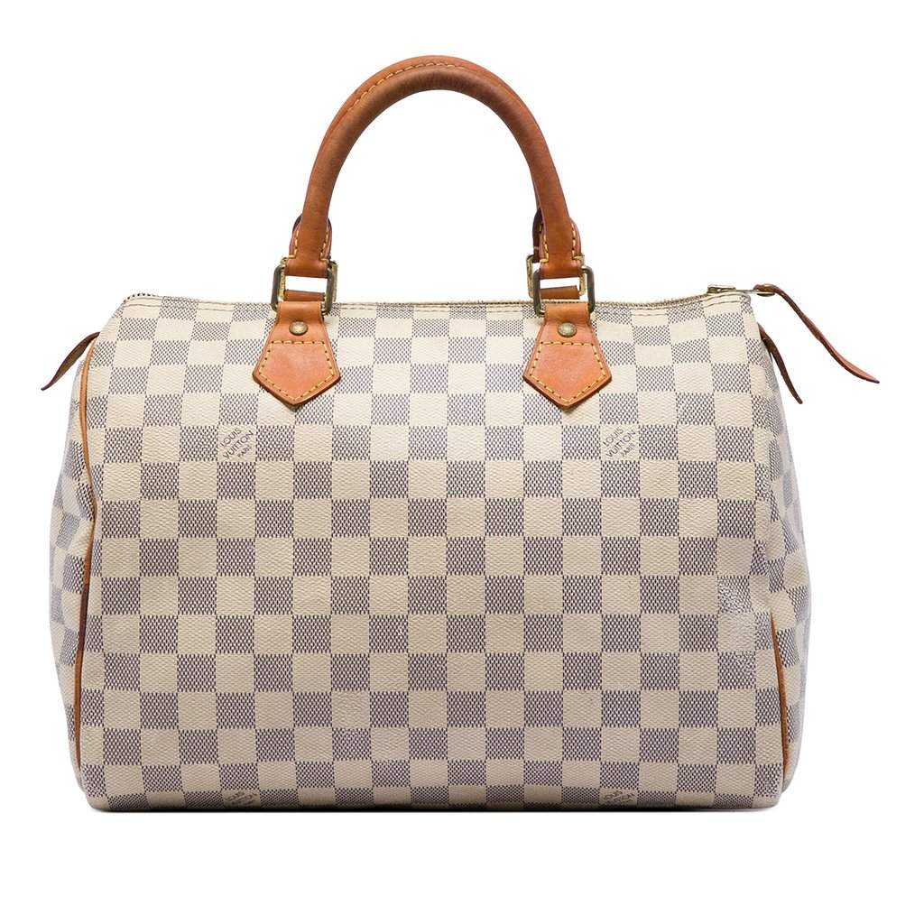 Louis Vuitton Damier Azur Speedy 30 White Very good condition - Front View