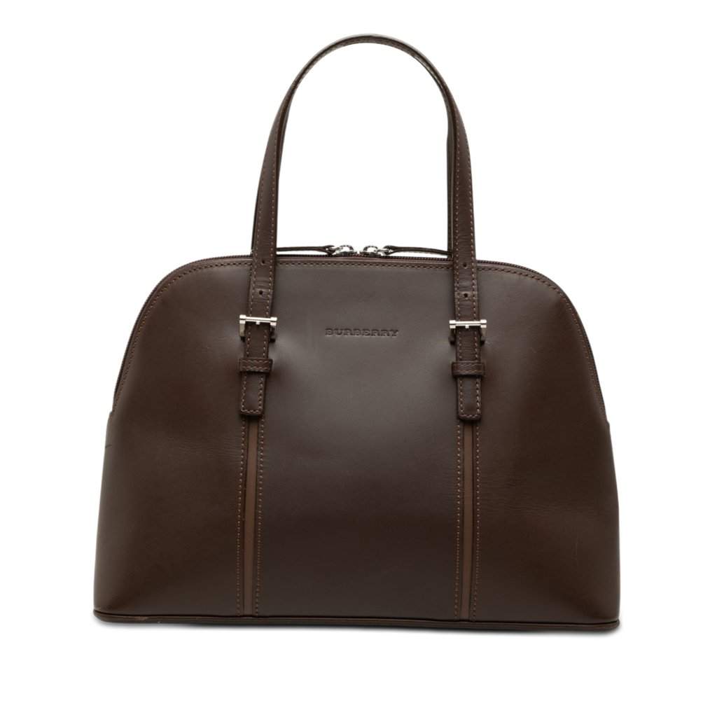 Burberry Leather Dome Handbag Brown Leather Very good condition - Front View