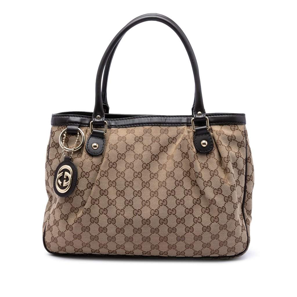 Gucci GG Canvas Sukey Tote Beige Very good condition - Front View