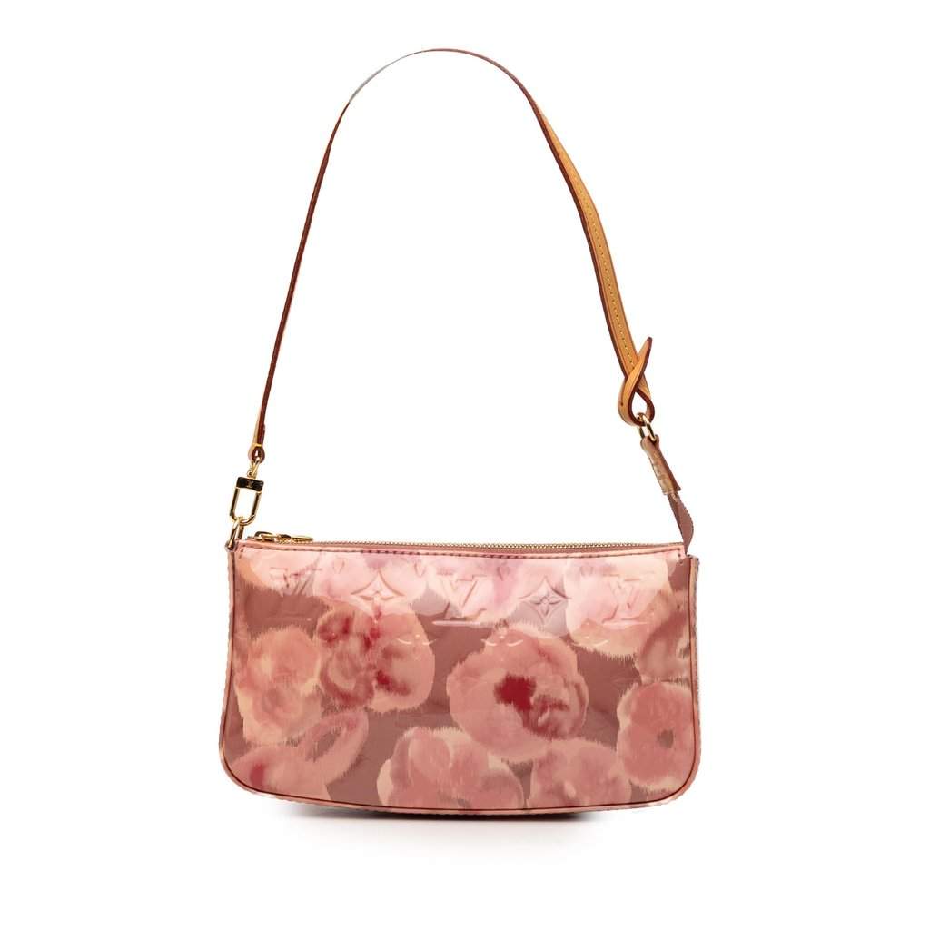 Louis Vuitton Monogram Vernis Ikat Pochette Accessoires Pink Leather Very good - Front View
