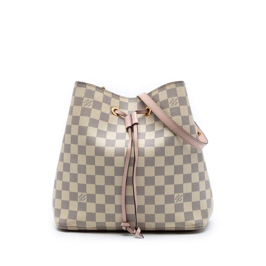 Louis Vuitton Damier Azur Neonoe MM White Good - Front View