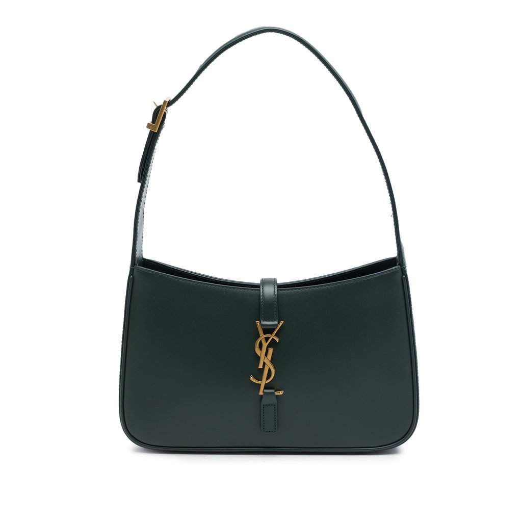 Saint Laurent Smooth Calfskin Le 5 a 7 Green Leather Very good condition - Front View