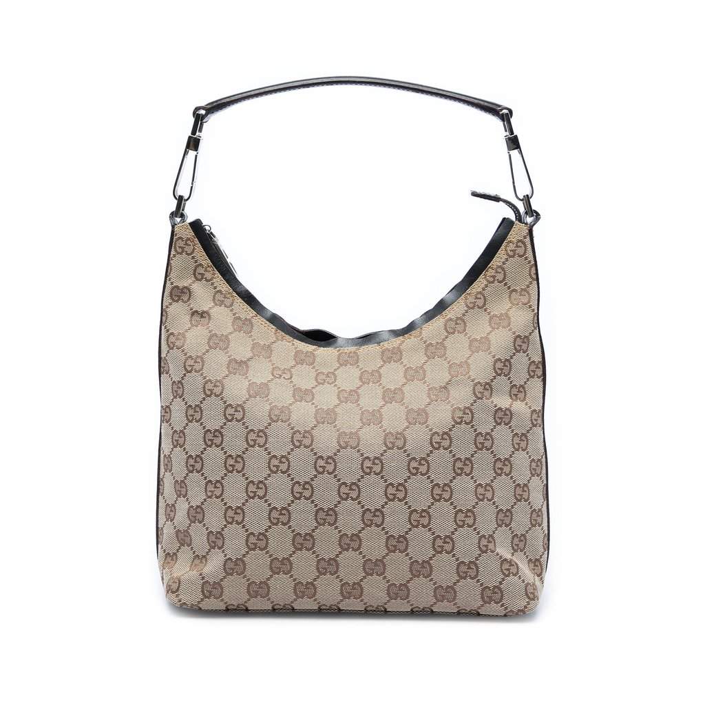 Gucci GG Canvas Shoulder Bag Beige Very good - Front View