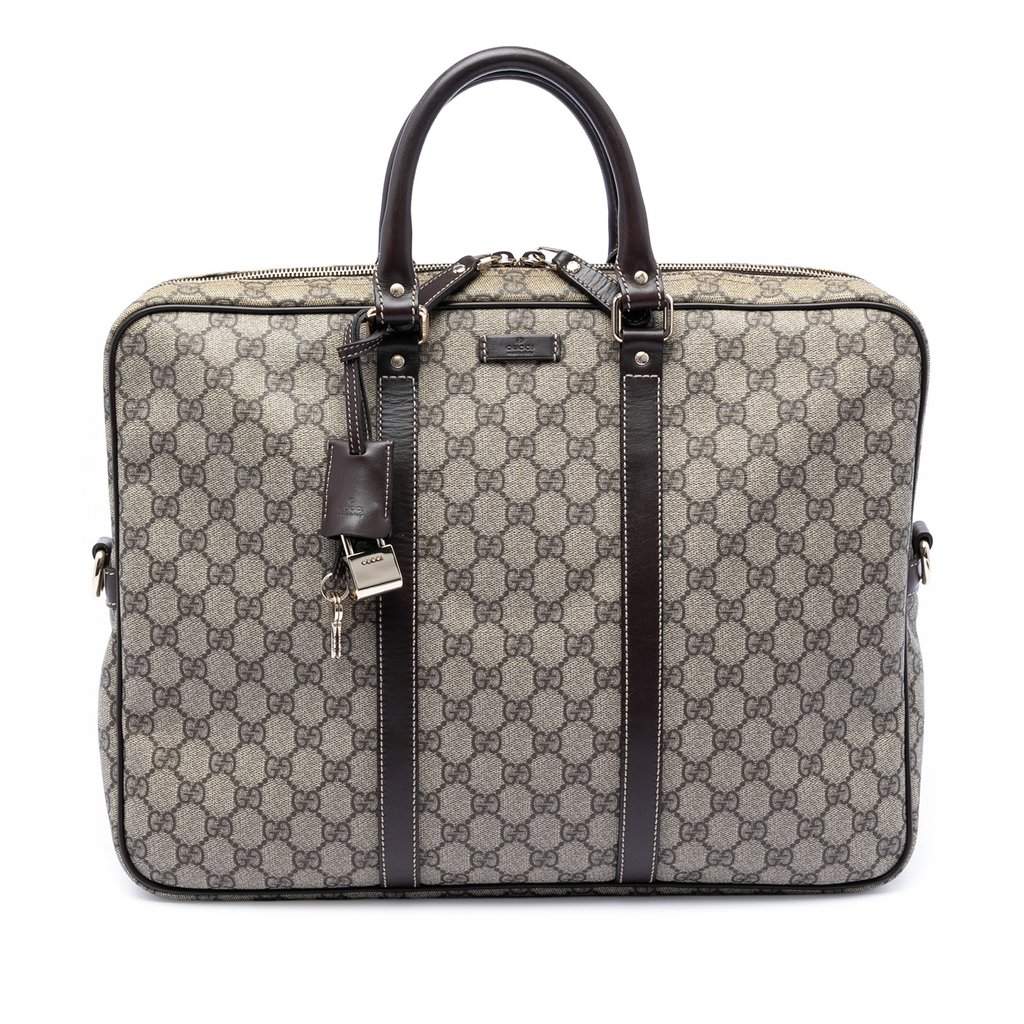 Gucci GG Supreme Business Bag Beige Very good condition - Front View