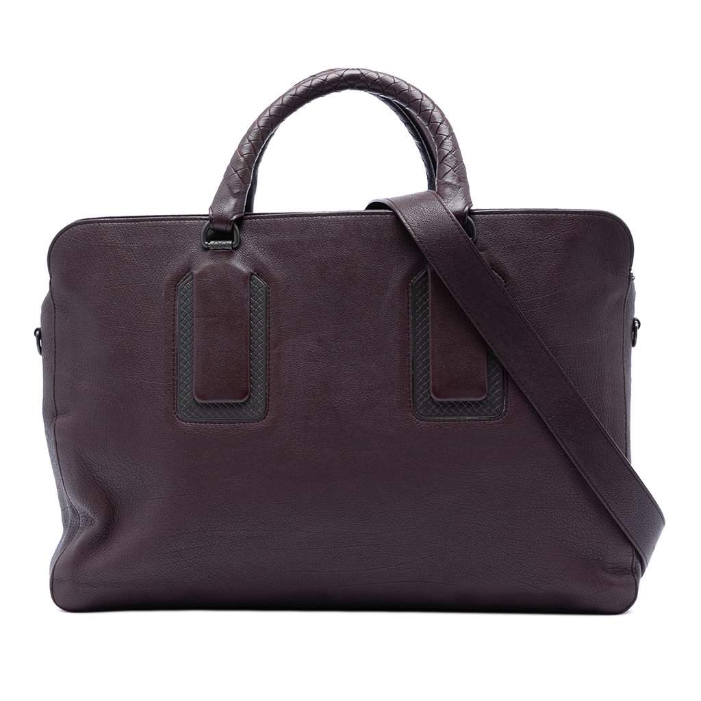 Bottega Veneta Leather Business Bag Red Leather Very good condition - Front View