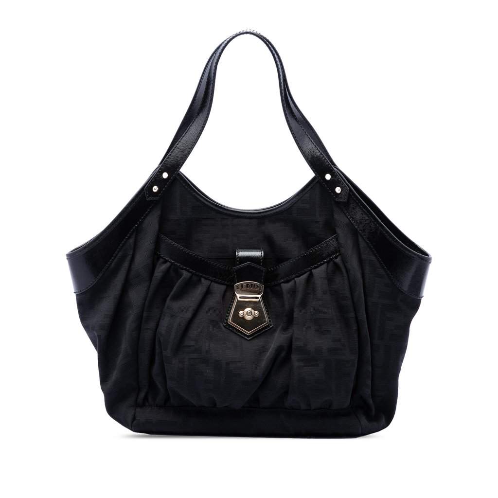 Fendi Zucca Canvas Chef Tote Black Very good condition - Front View