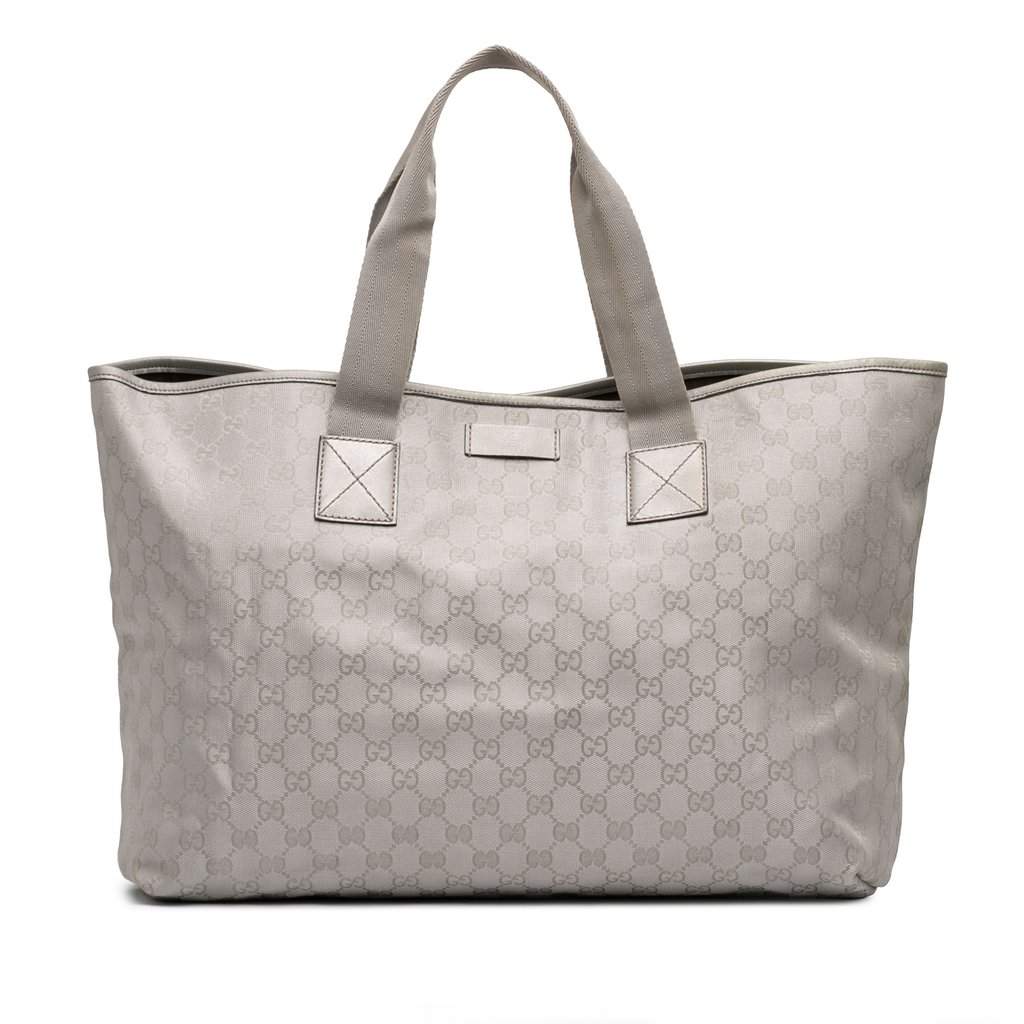 Gucci GG Canvas Tote Silver Very good condition - Front View